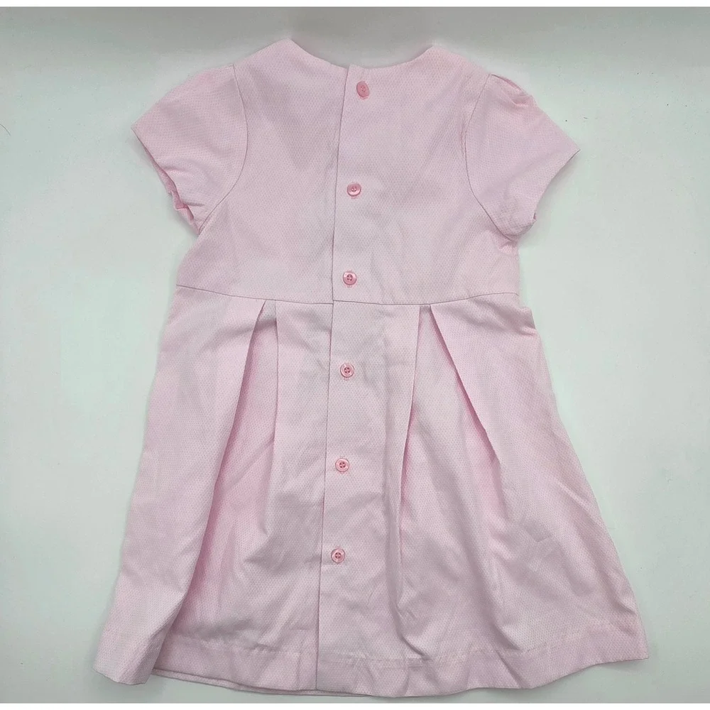 Carriage Boutique Toddler Girls Pink‎ Pique Scalloped Bow Dress Size 2T